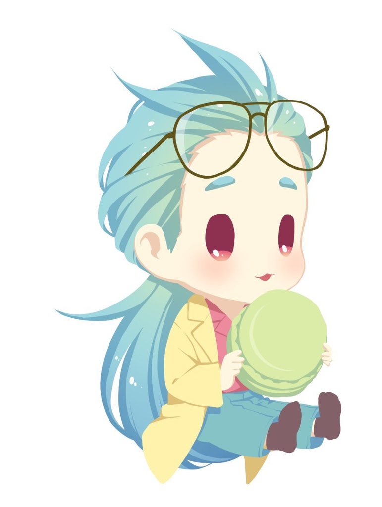 ブルーマカロンキーホルダー