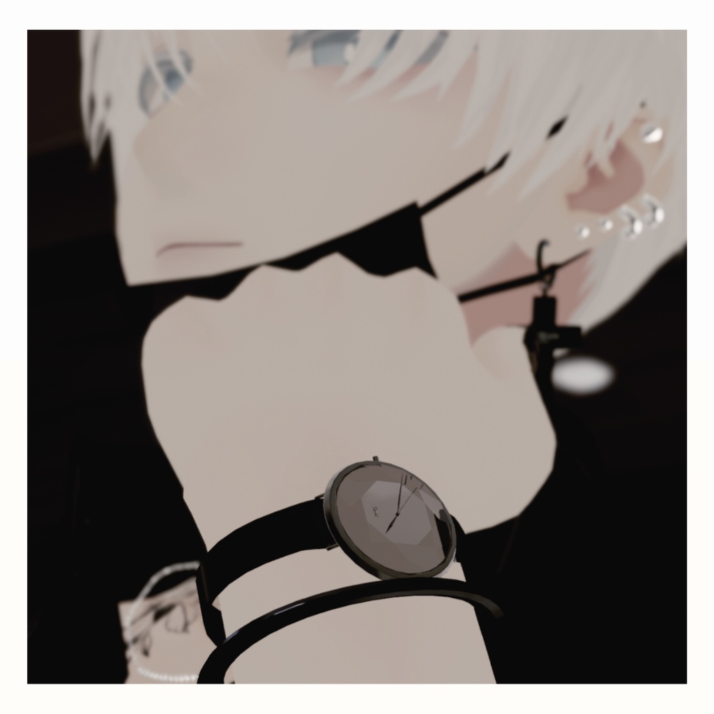 PB ペア宝石時計&ブレスレット 秒針アニメーションつき