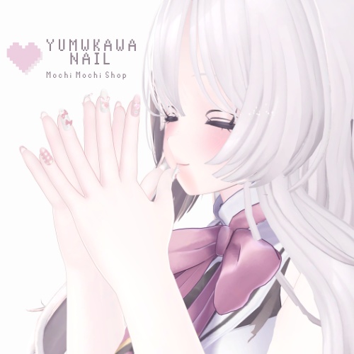 PB ゆめかわネイルチップ ネイルピアス付き