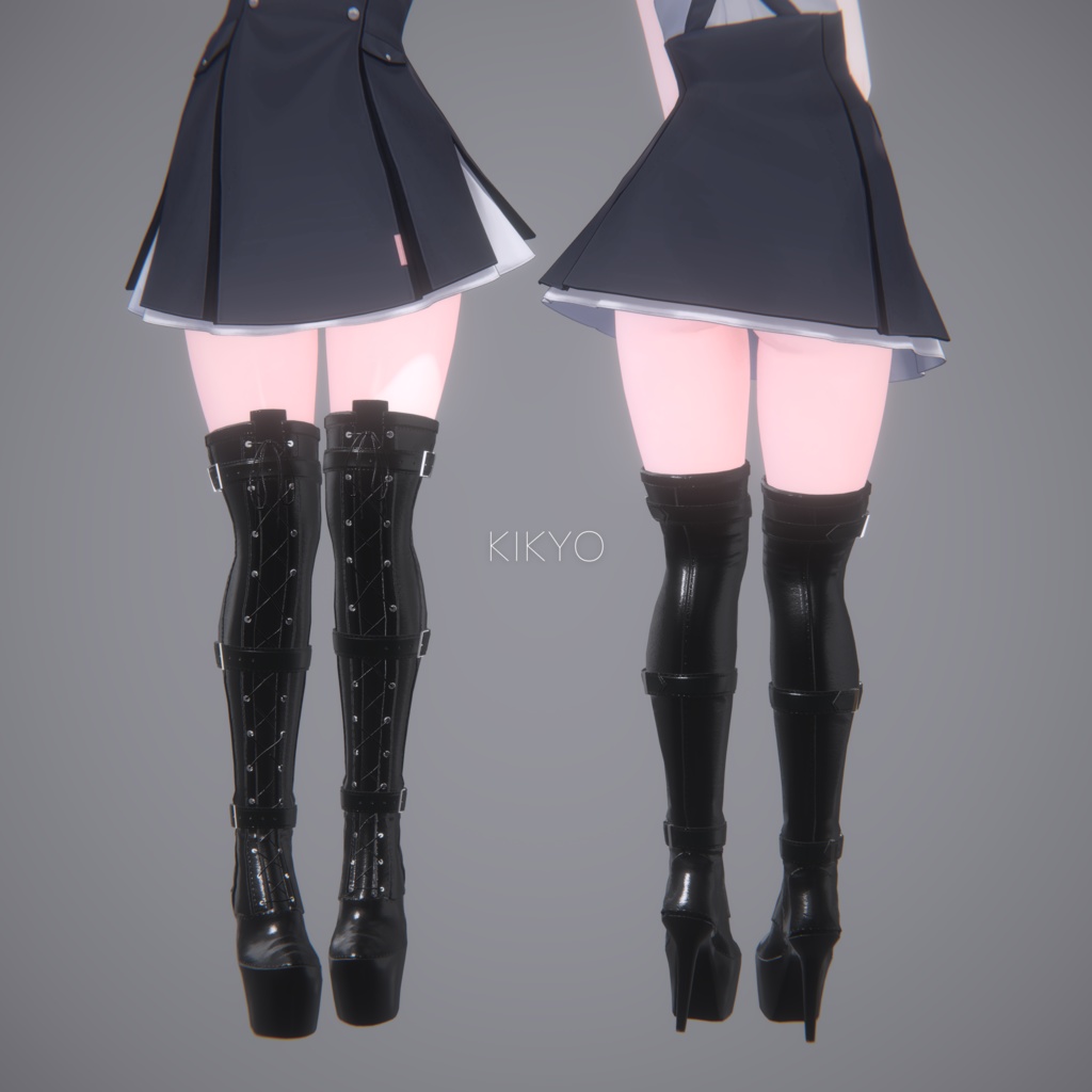 Gothic Over knee boots