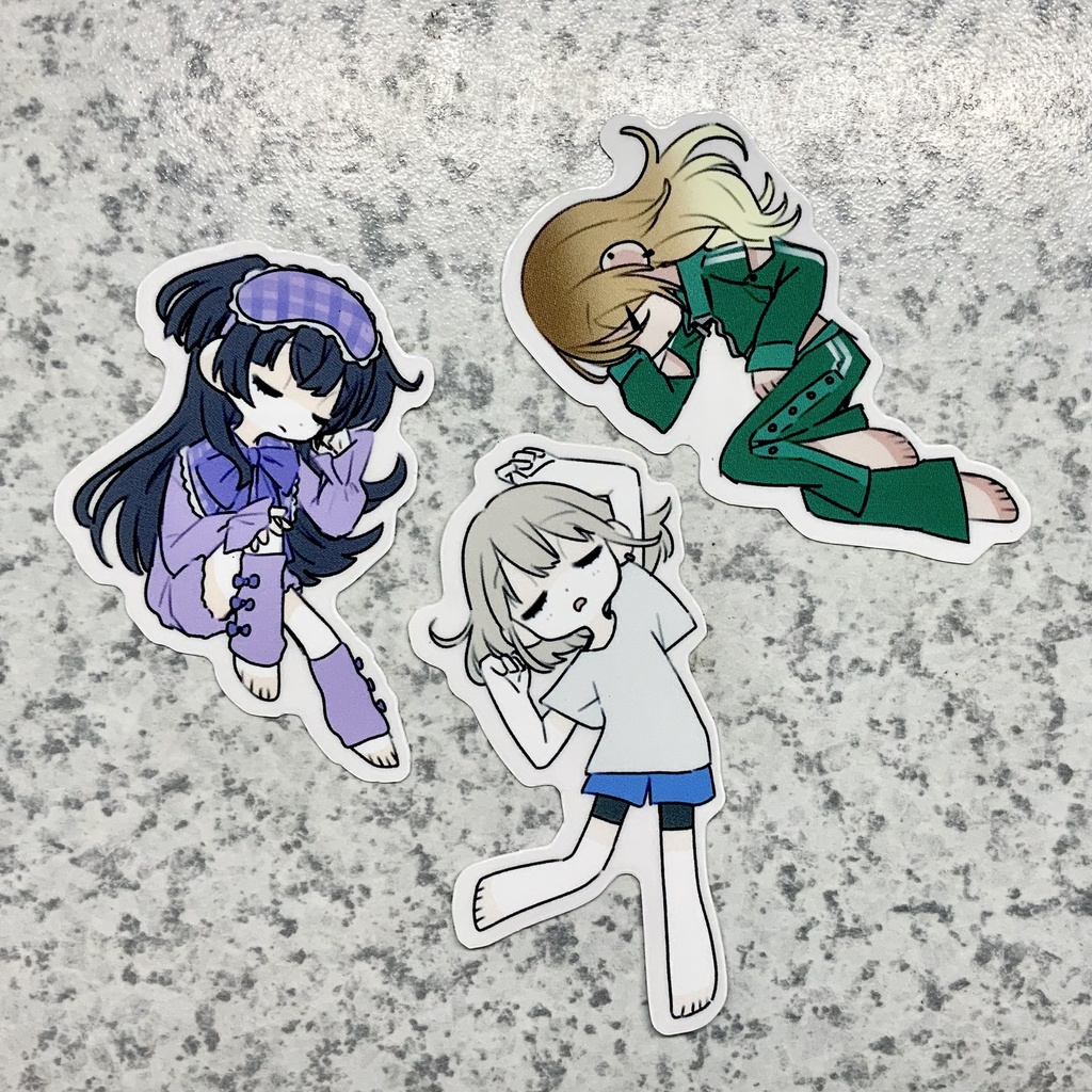 おやすみストレイ シールセット(3枚入り)