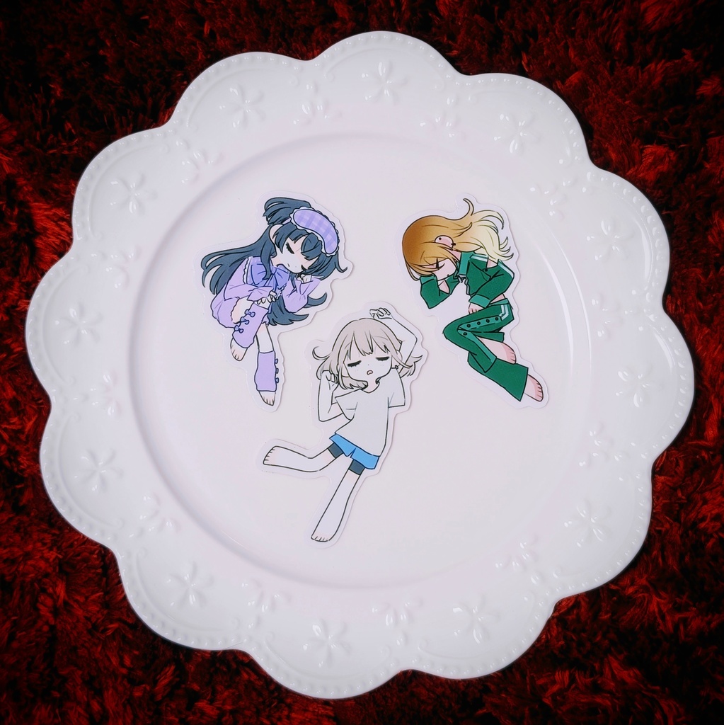 おやすみストレイ シールセット(3枚入り)