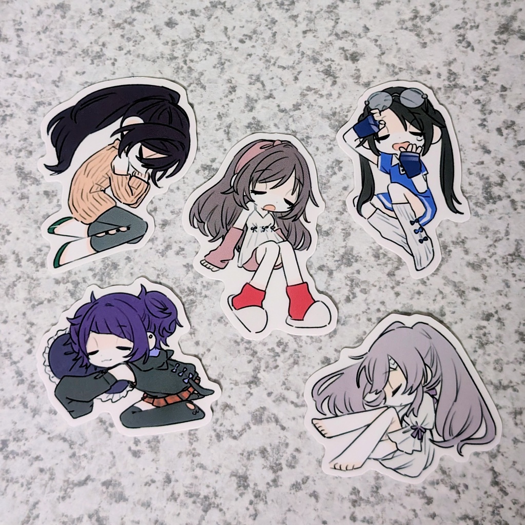 おやすみアンティーカ シールセット(5枚入り)