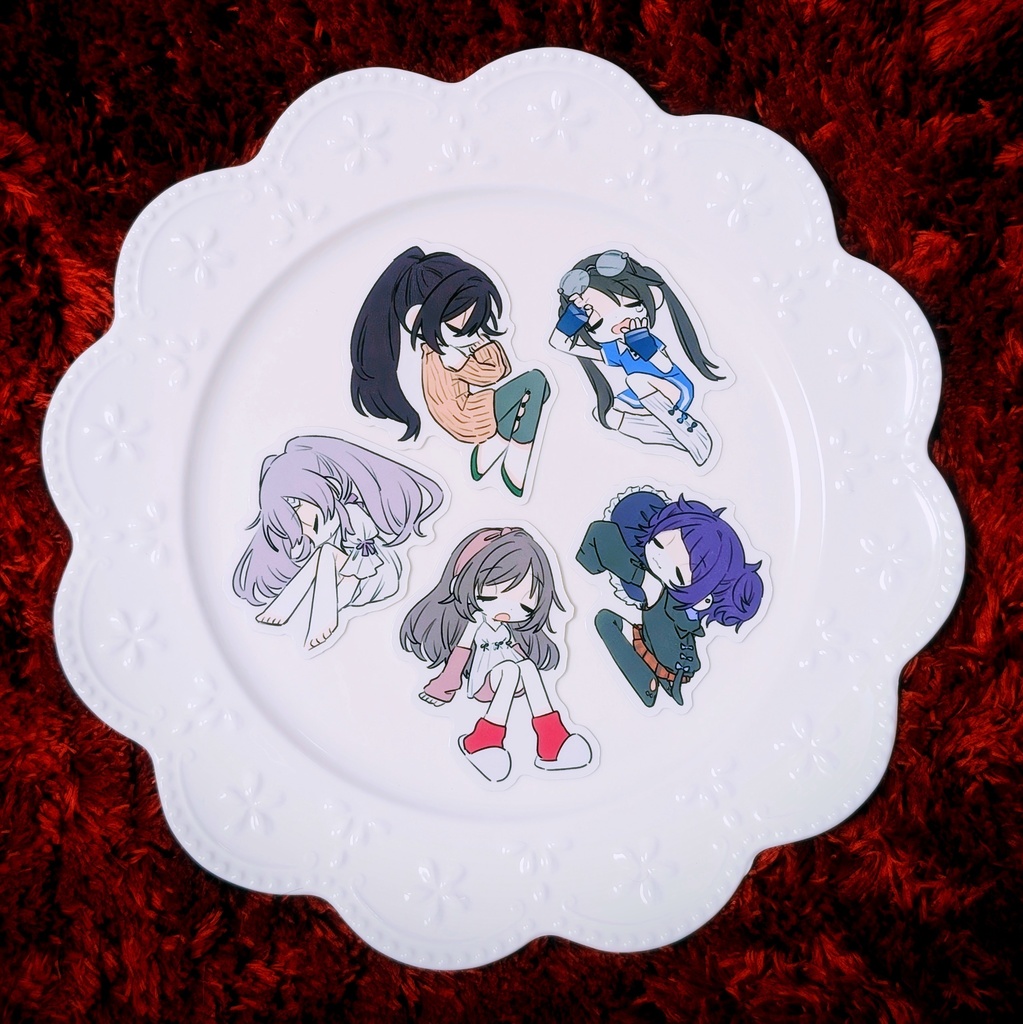 おやすみアンティーカ シールセット(5枚入り)