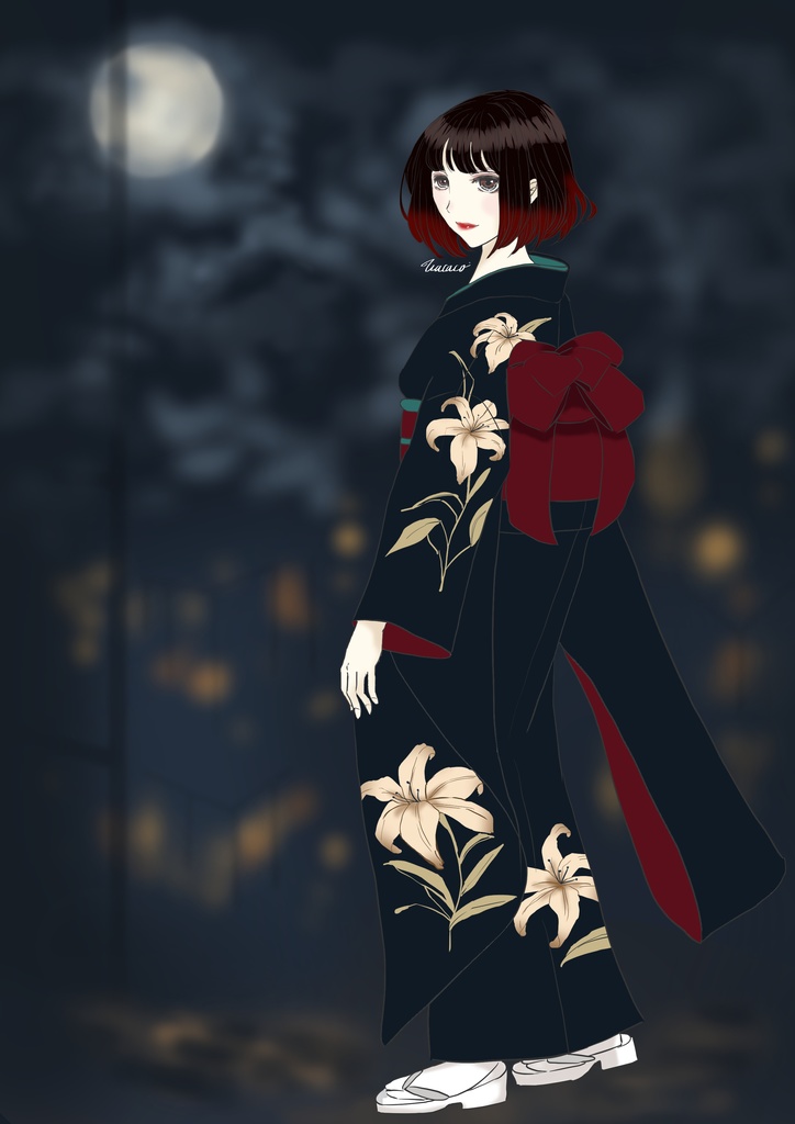 月明かりの中で