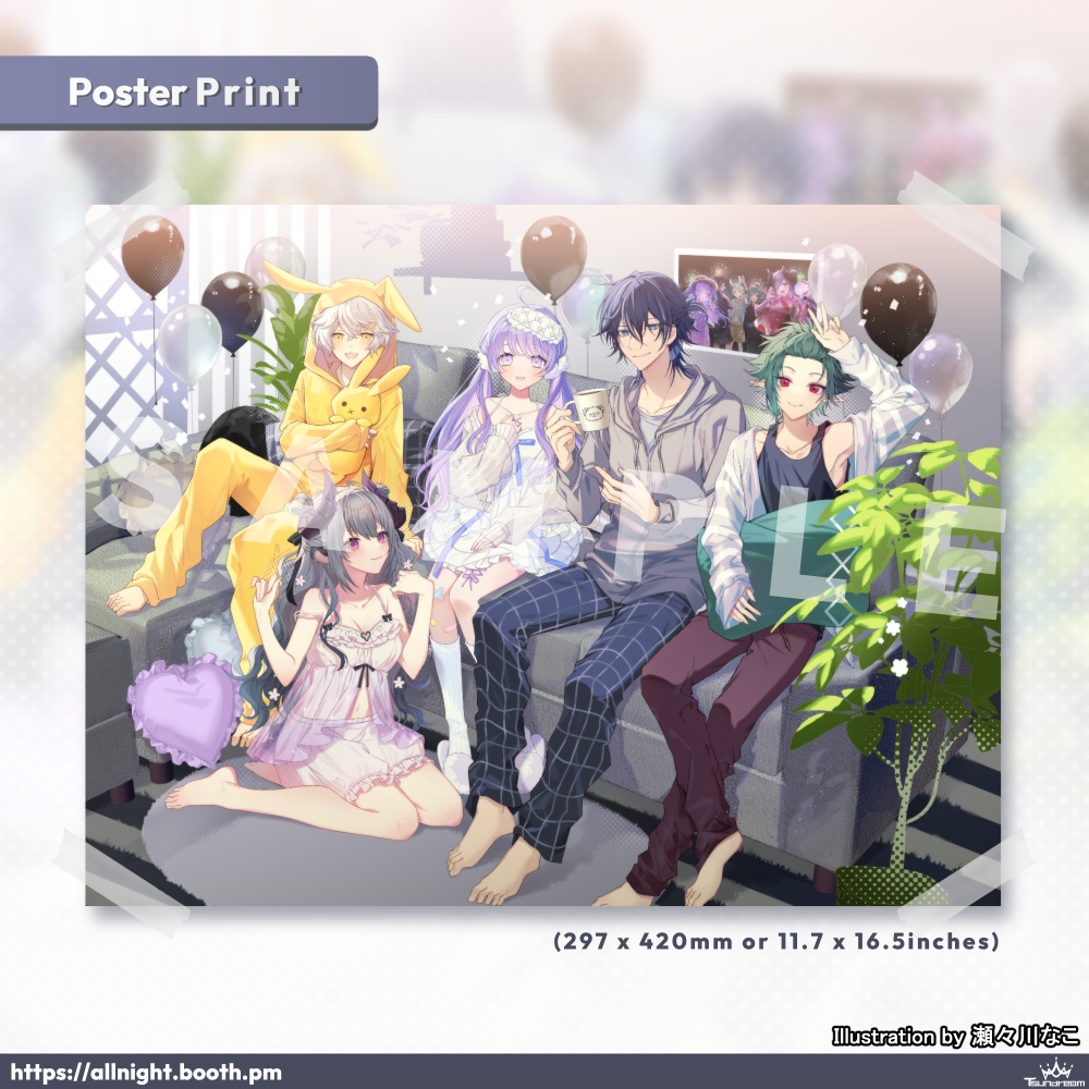 TsunDream Pajama Party - Print