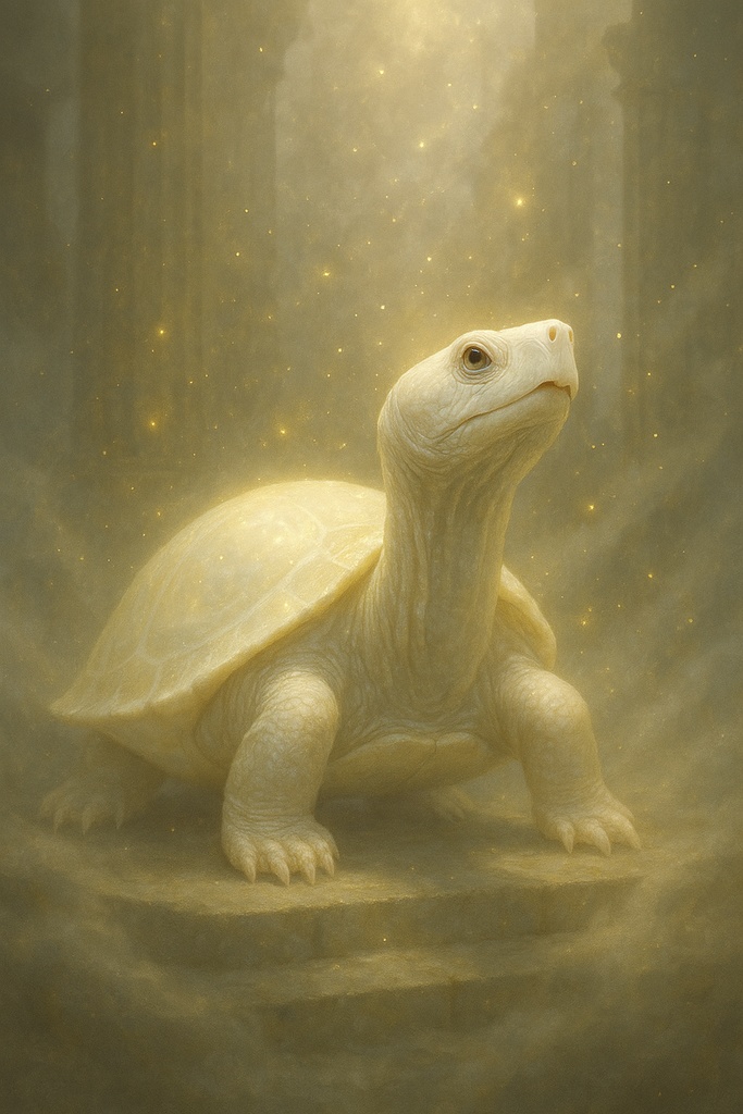 【金運覚醒】神獣アルビノスッポン|白き御守AIアート|金運・開運・財運向上