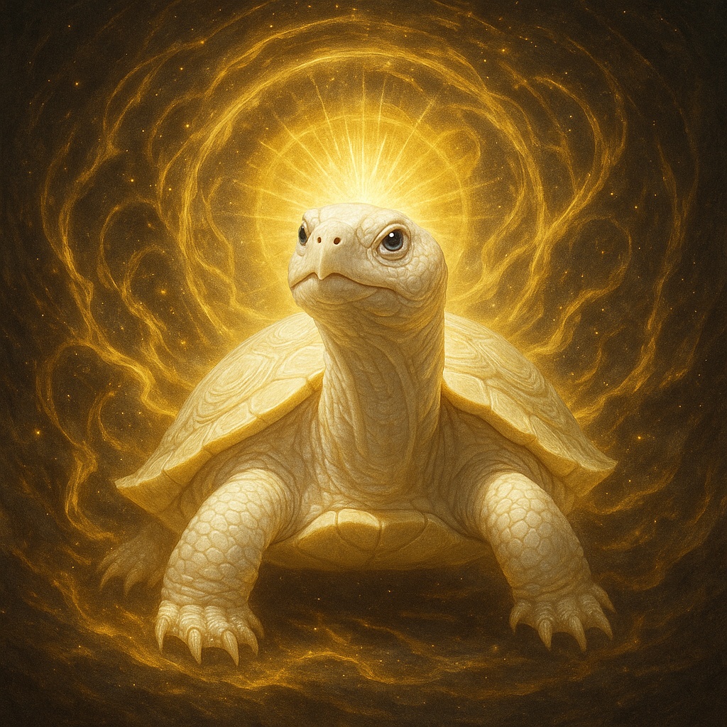 【強運集中】神獣アルビノスッポン|勝負を制する白き神威|AI神獣アート