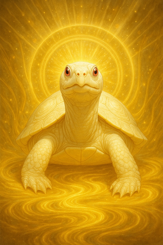 【強運集中】神獣アルビノスッポン|勝負を制する白き神威|AI神獣アート