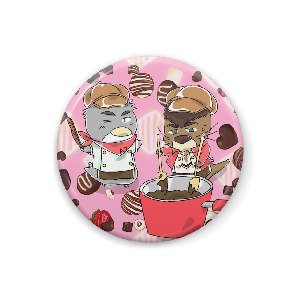 でぇだら水族館バッジ（チョコレート）