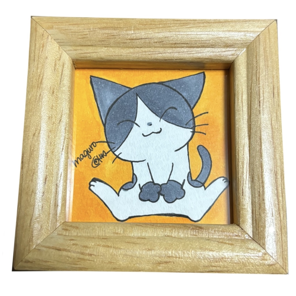 【一点もの】maguro 手描きイラスト 額縁付き