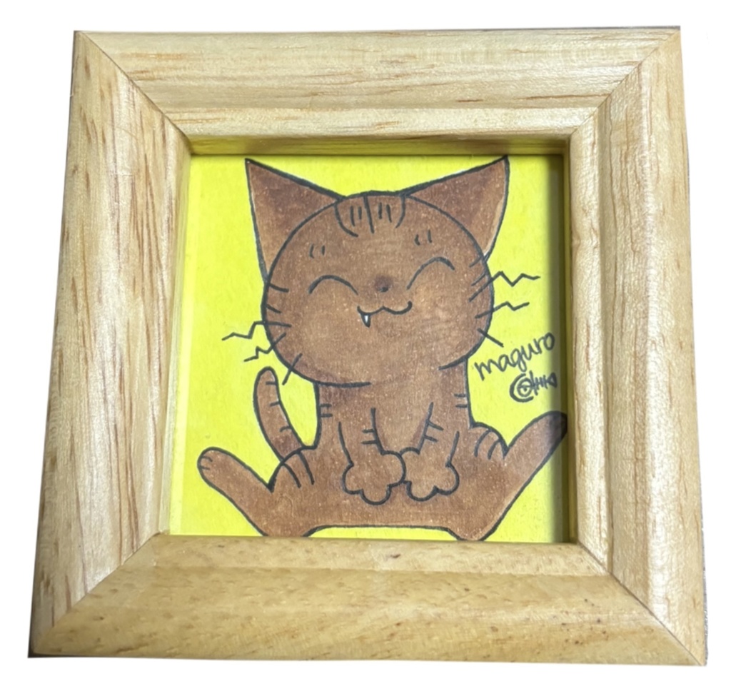 【一点もの】maguro 手描きイラスト 額縁付き