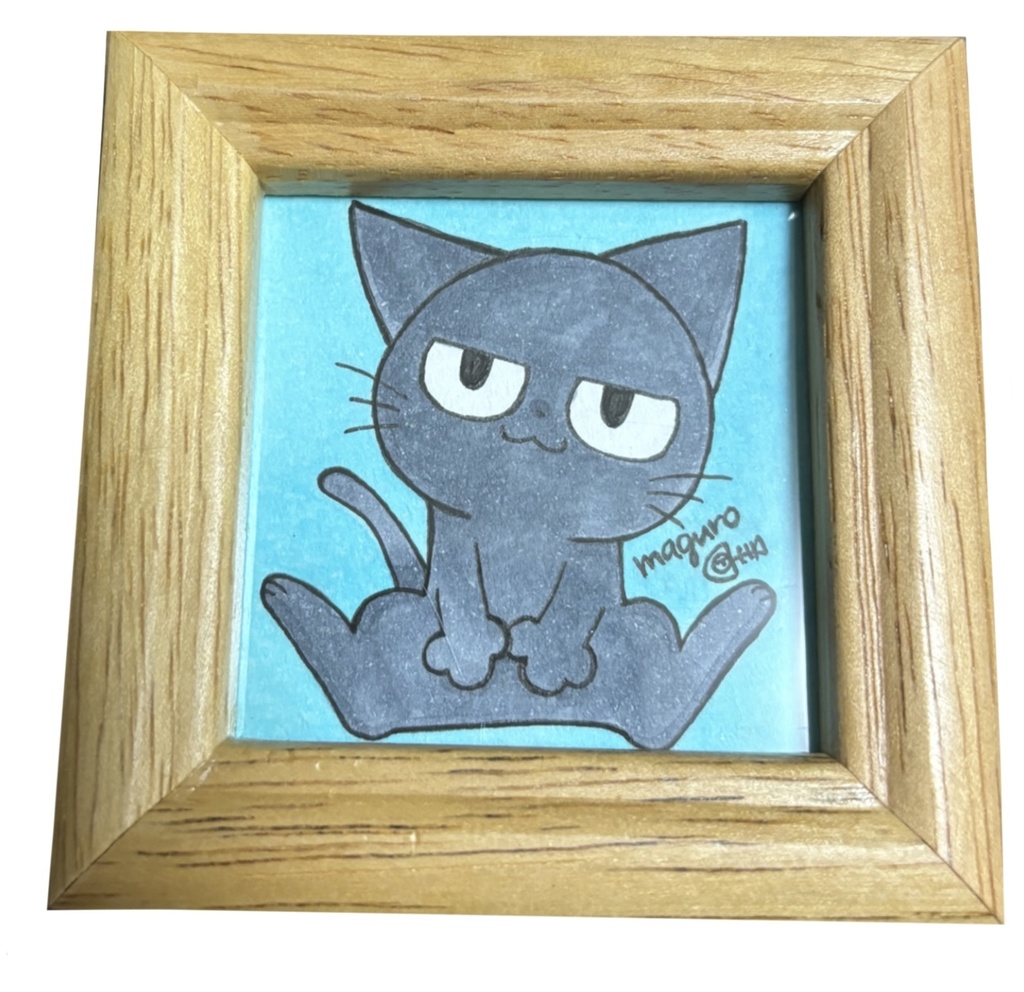 【一点もの】maguro 手描きイラスト 額縁付き