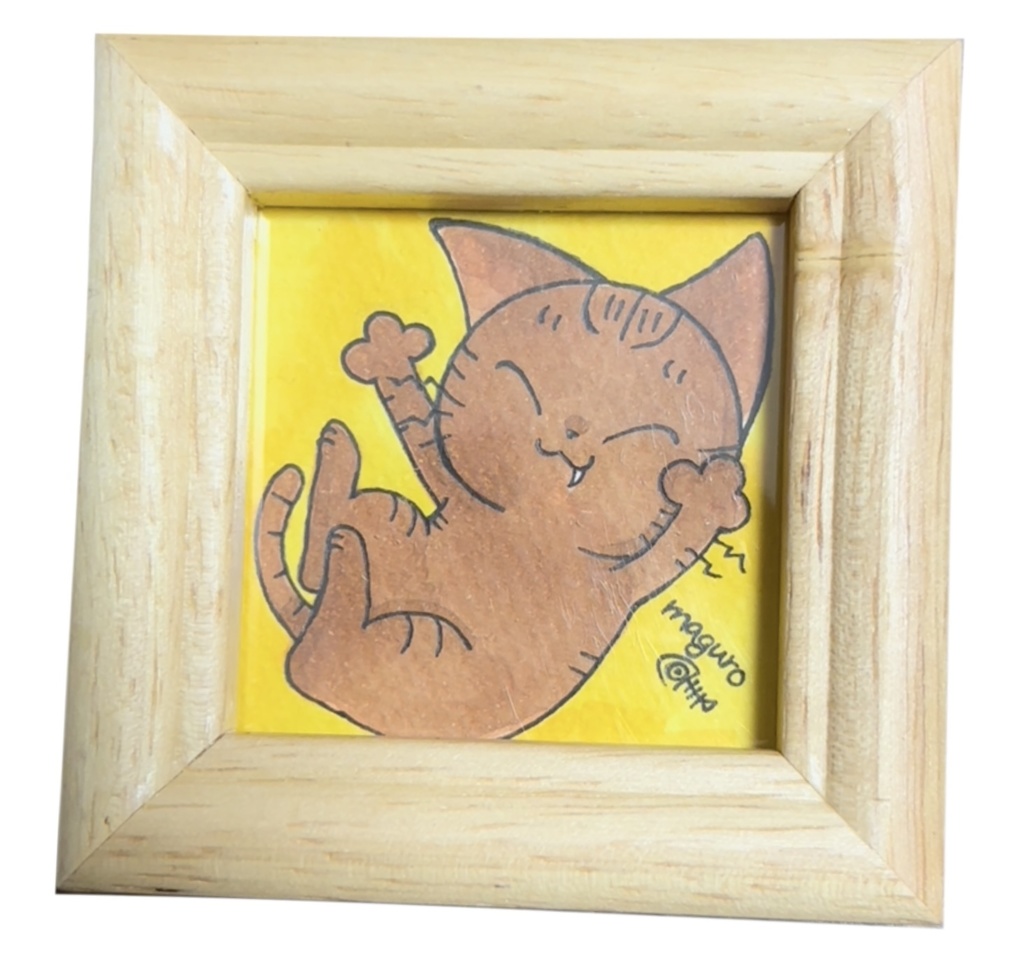 【一点もの】maguro 手描きイラスト 額縁付き