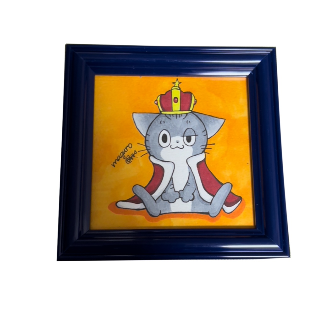 【一点もの】maguro 手描きイラスト額縁付き