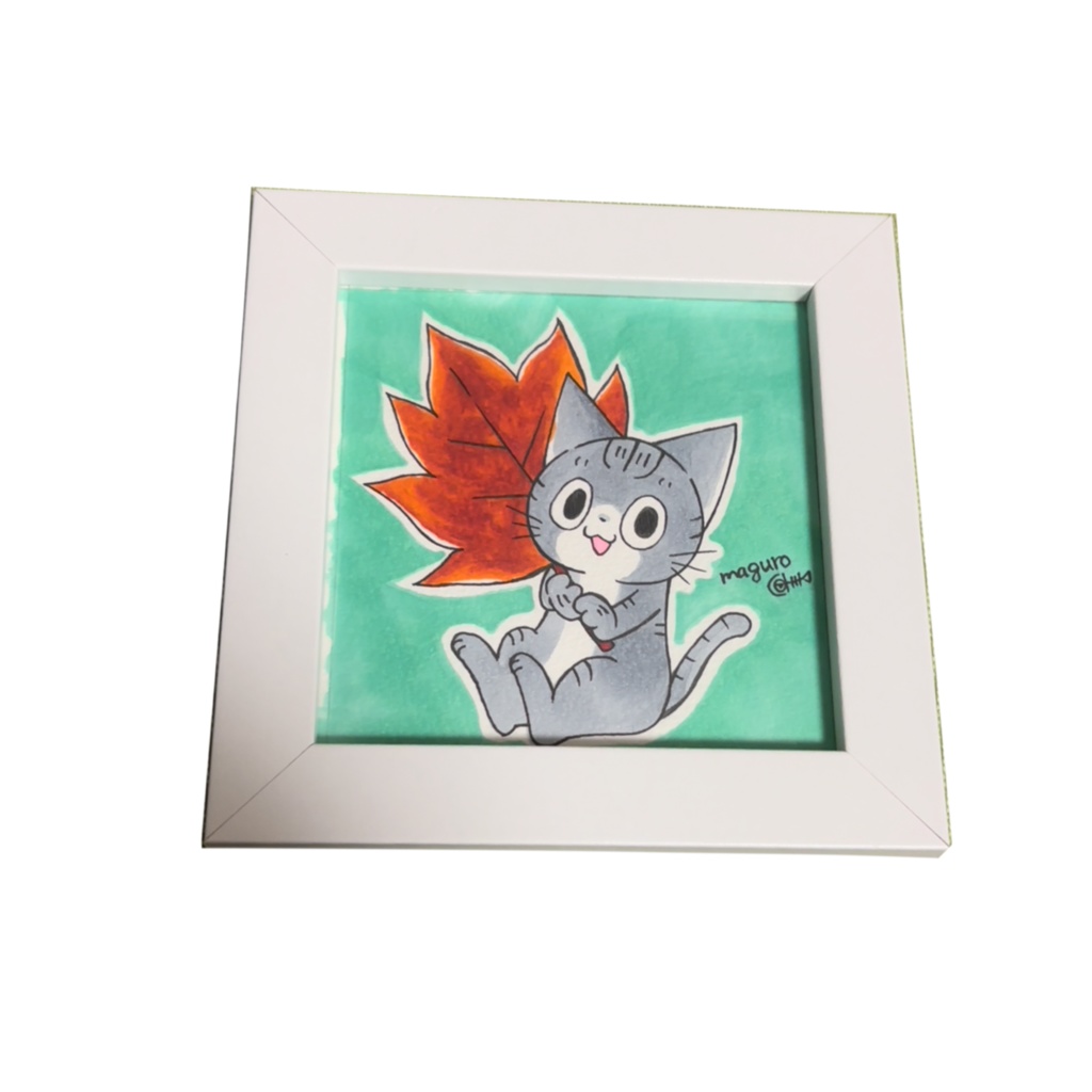 【一点もの】maguro 手描きイラスト額縁付き