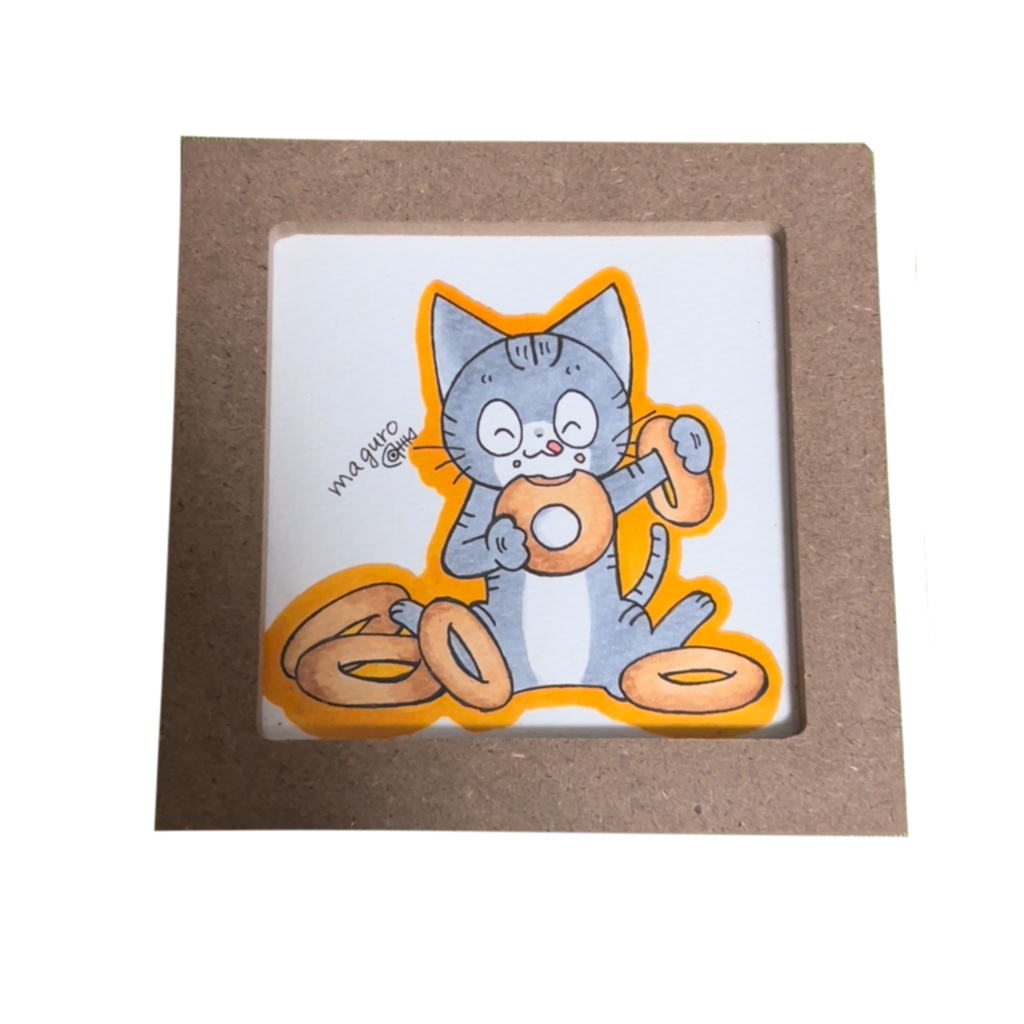 【一点もの】maguro 手描きイラスト額縁付き