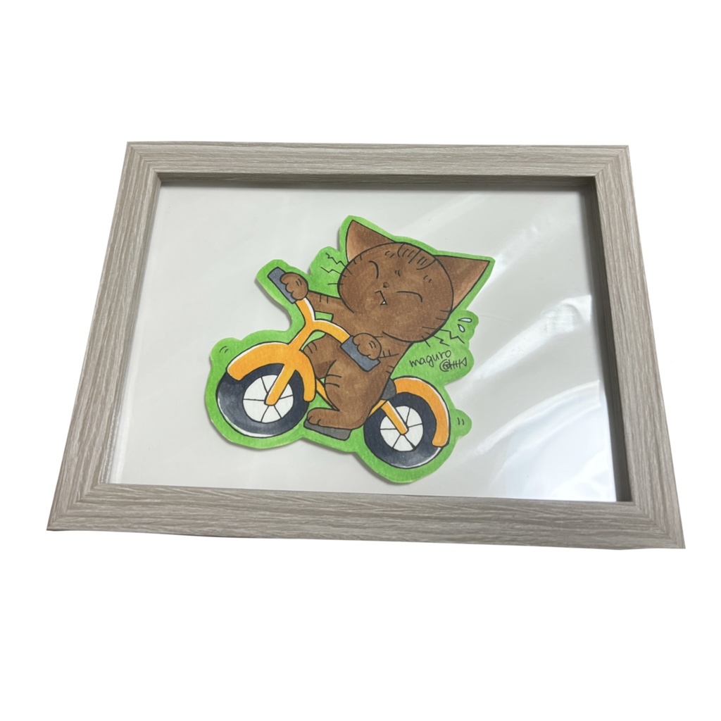 【一点もの】maguro 手書きイラスト額縁付き