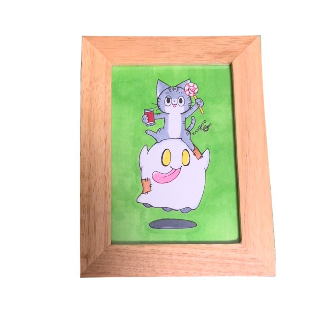 【一点もの】maguro 手書きイラスト額縁付き