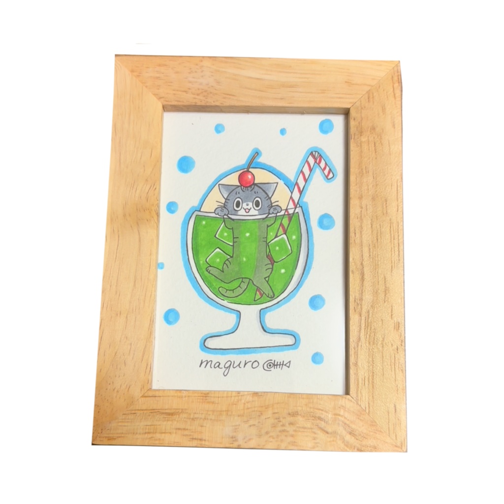 【一点もの】maguro 手書きイラスト額縁付き