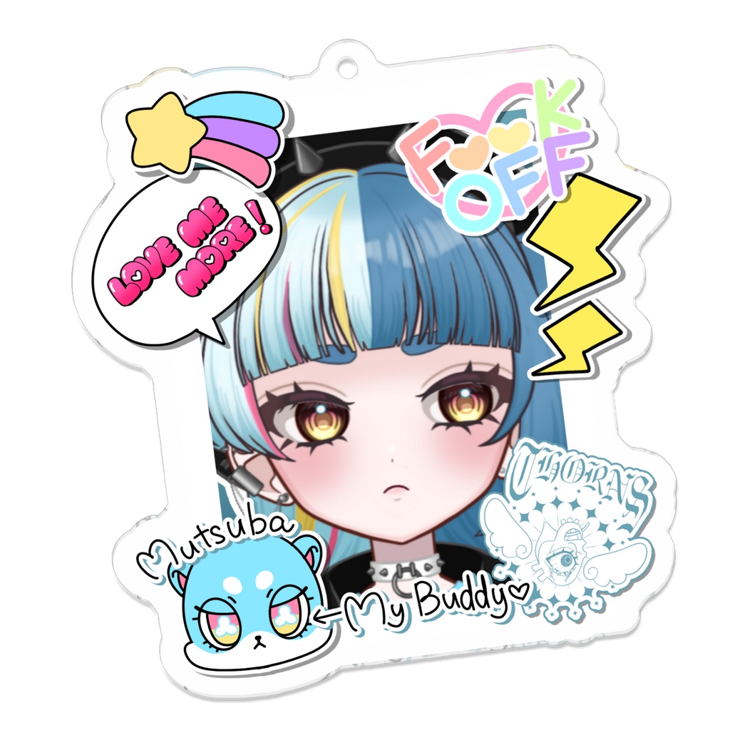海栗つばさどちゃデコアクリルキーホルダー