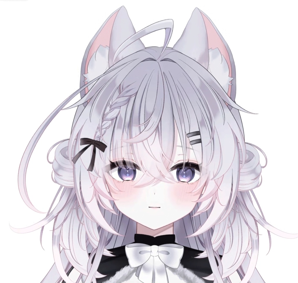 【限定1点】白黒狐娘ちゃん【3段階等身変更可】