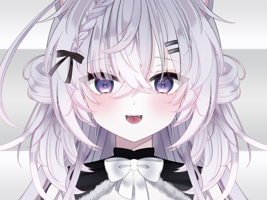 【限定1点】白黒狐娘ちゃん【3段階等身変更可】
