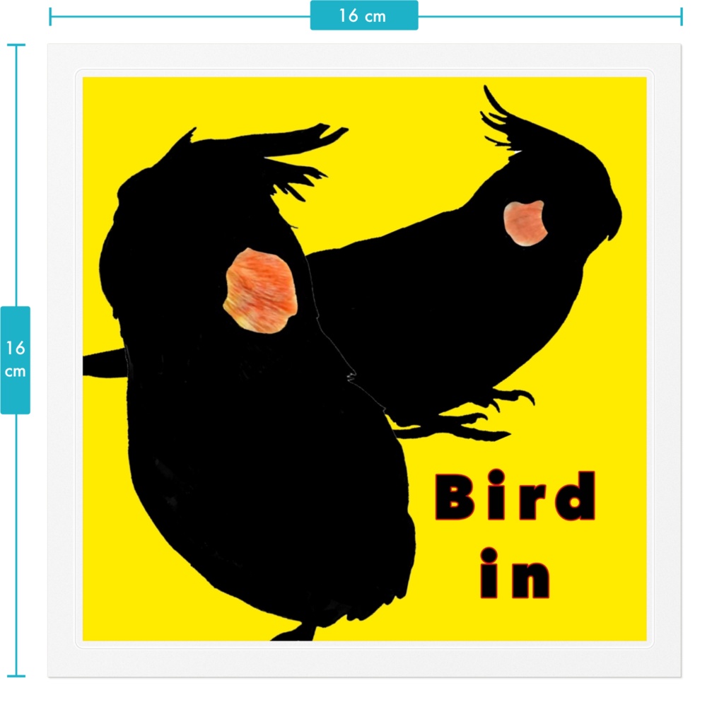 bird in ステッカー 160×160(mm) Ver.
