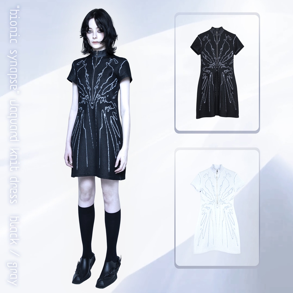 [リアルウェア]"Bionic Synapse"ｼﾞｬｶﾞｰﾄﾞﾆｯﾄﾄﾞﾚｽ