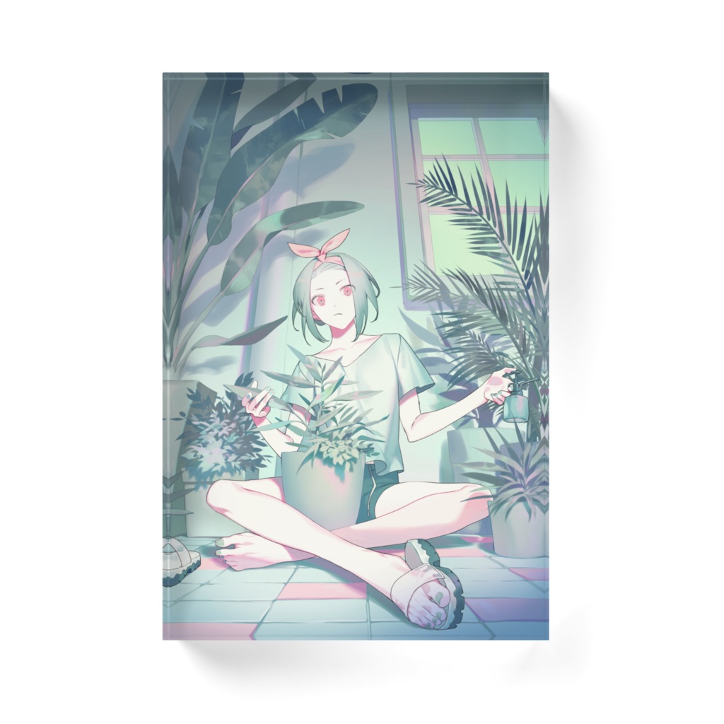 緑アクリルブロック