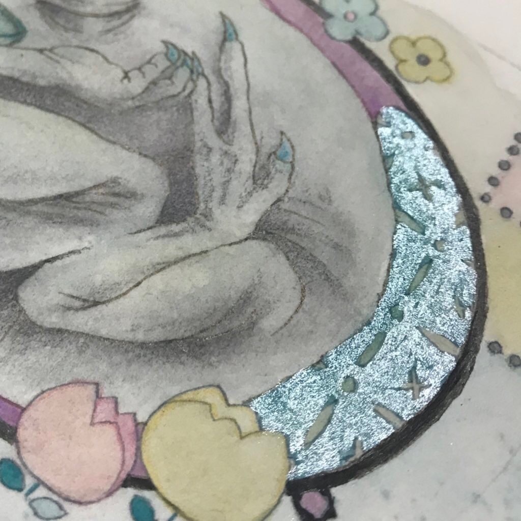 【原画】恐竜の胎児