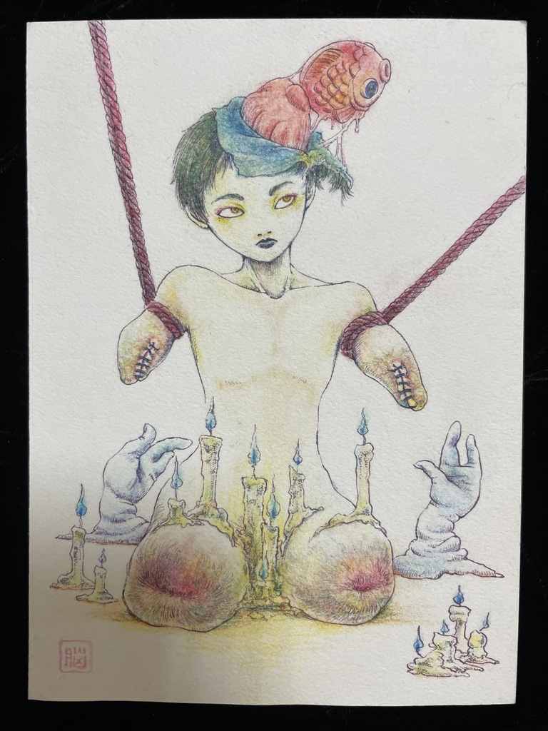 【原画】蝋燭と金魚