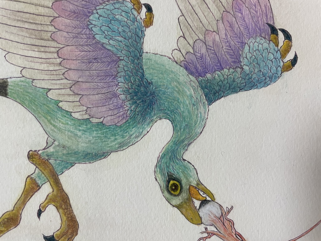 【原画】始祖鳥の好物