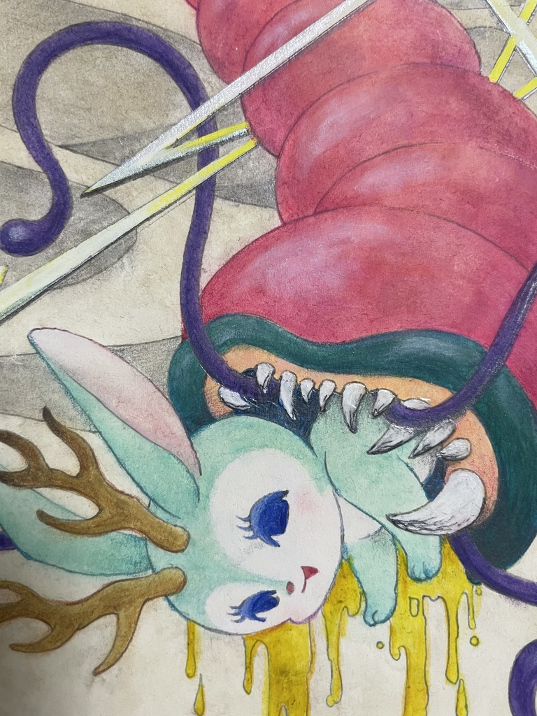 【原画】モンゴリアンデスワームとジャッカロープ