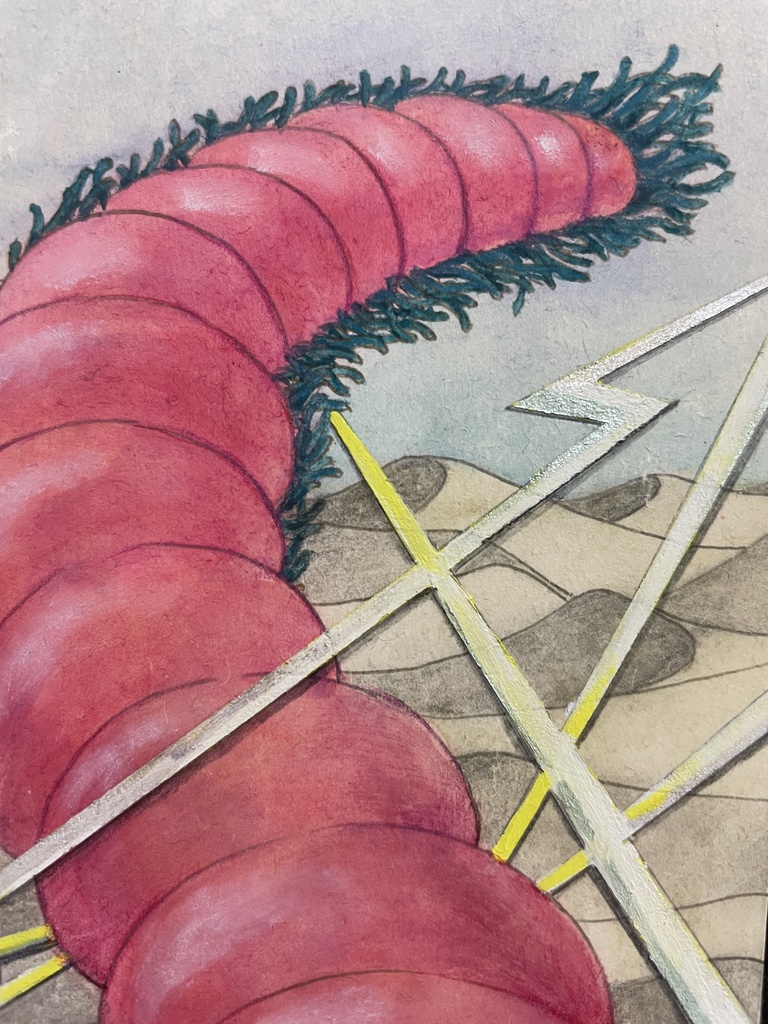 【原画】モンゴリアンデスワームとジャッカロープ