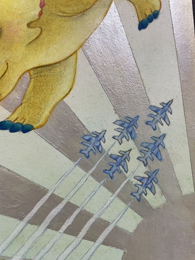 【原画】空飛ぶトリケラトプス