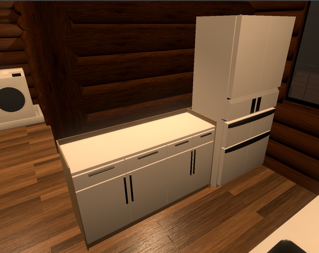【無料・Unity・VRChat】家具 キッチン_簡易取り付けキット2