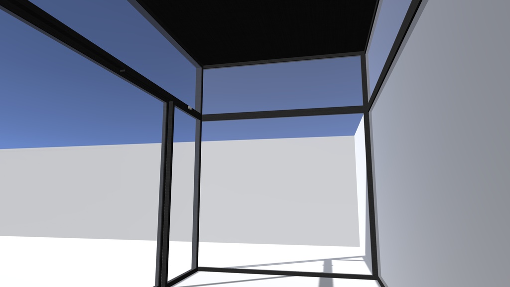 【VRChat向け】シンプルなガラスルーム【無料】