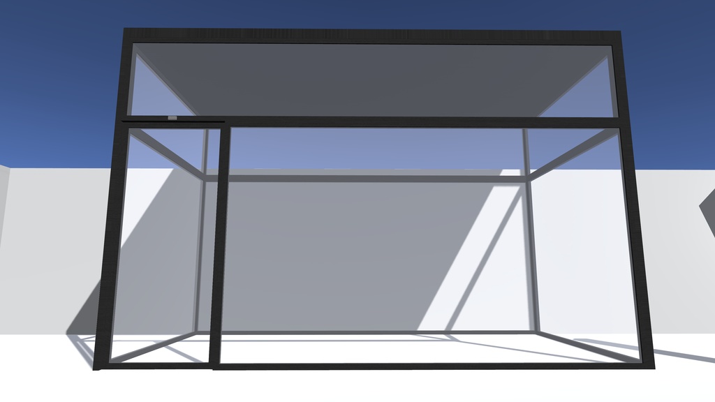 【VRChat向け】シンプルなガラスルーム【無料】