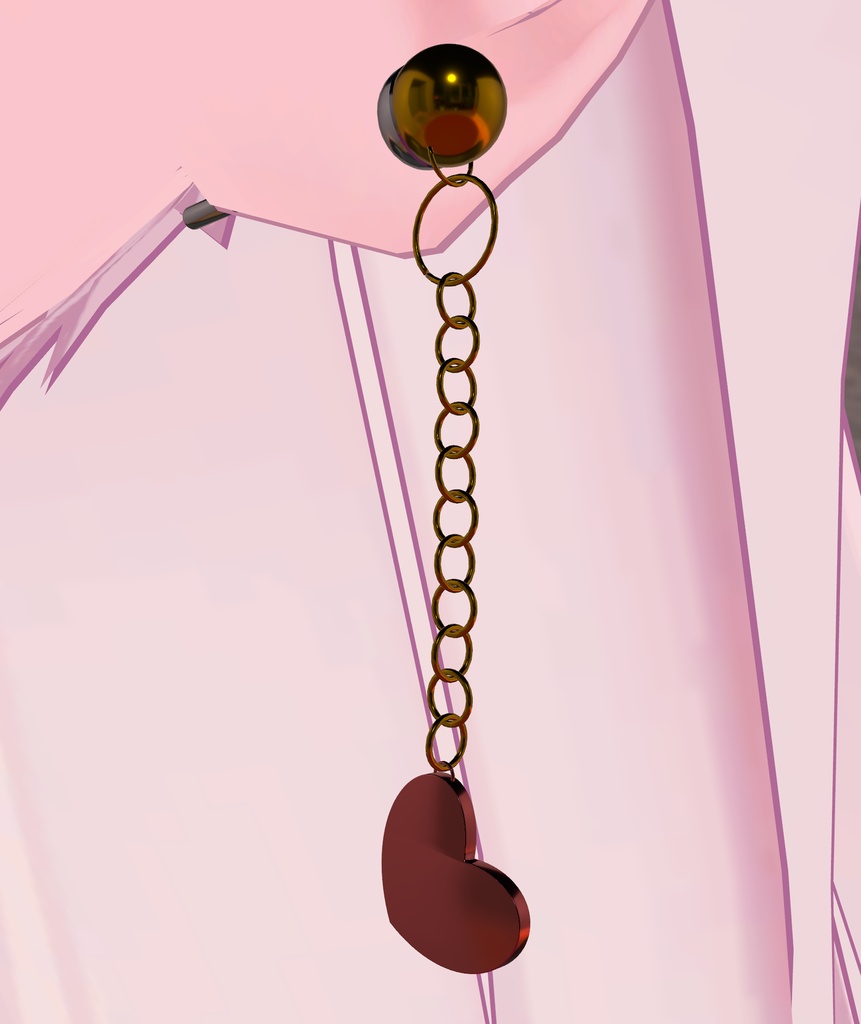 【VRChat向け】シンプルなピアスセット3種(月・星・ハート)