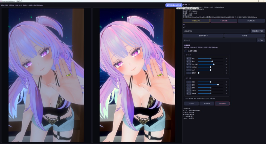 【VRChat写真整理アプリ】KokonoAtelierAlbumica
