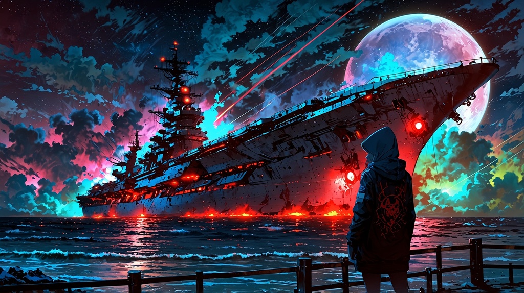 Neon's_Dystopia イラスト画像＃7 ：「Forgotten Fortress Battleship」