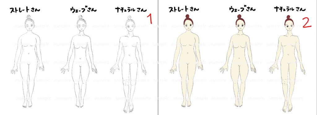 骨格診断イラスト ａセット 基本イラストのみ Asanoiro Emmi Booth
