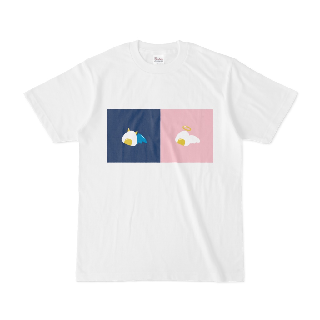 天使と悪魔のおにぎりTシャツ