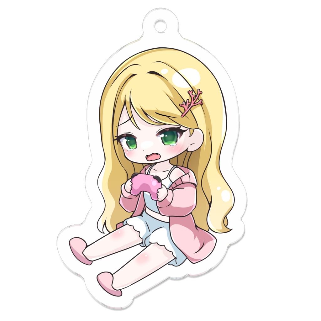 珊瑚ミニキャラ(うるうるタイプ)＊アクリルキーホルダー　