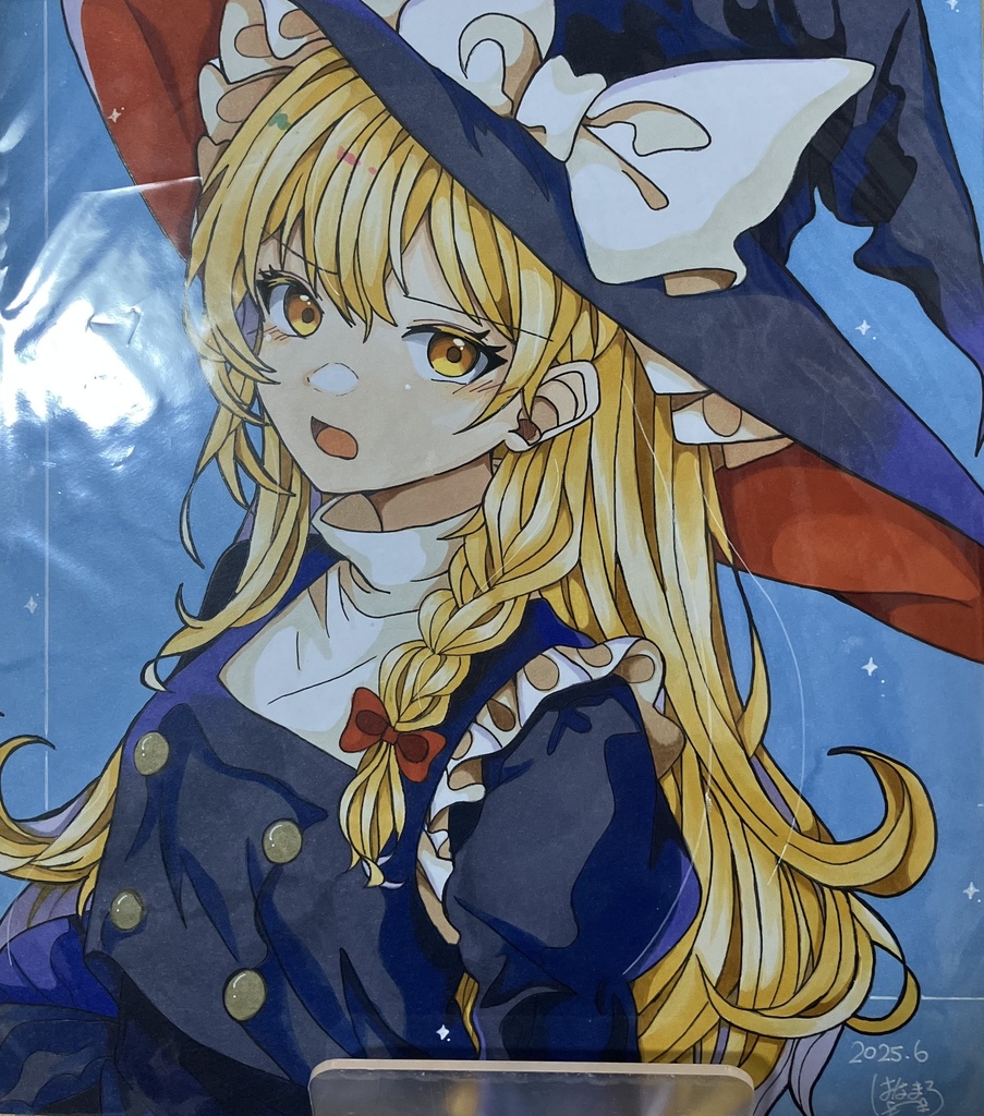 東方プロジェクト 東方Project 霧雨魔理沙 色紙原画 一点物