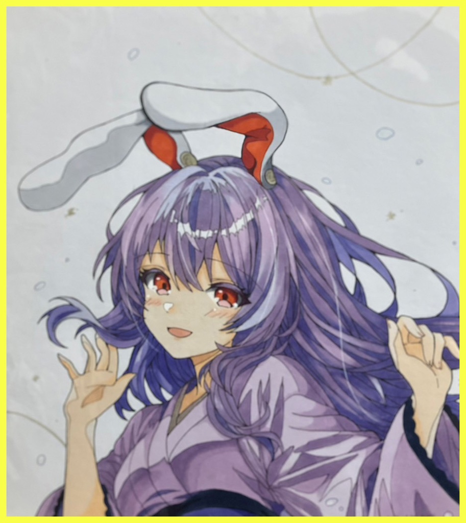 ☆東方project 手書き色紙 鈴仙・優曇華院・イナバ ☆
