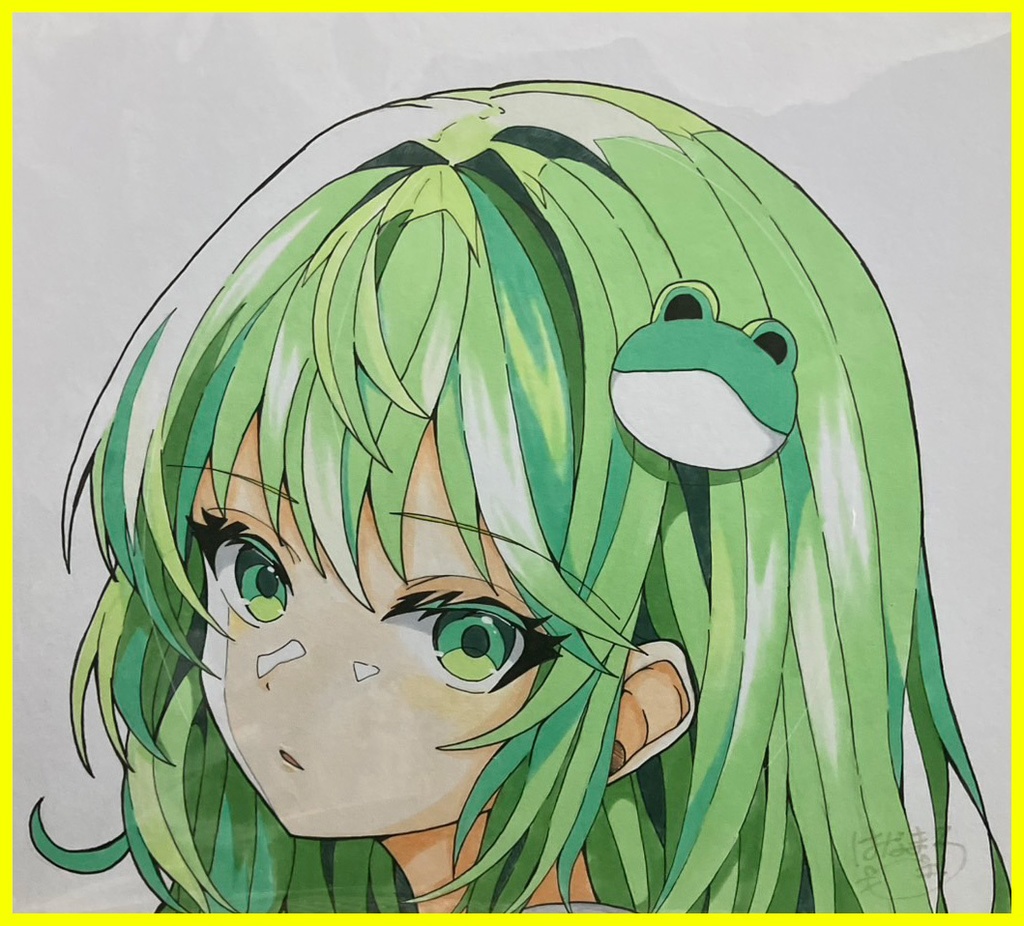 ☆東方project 手書き色紙 東風谷早苗☆