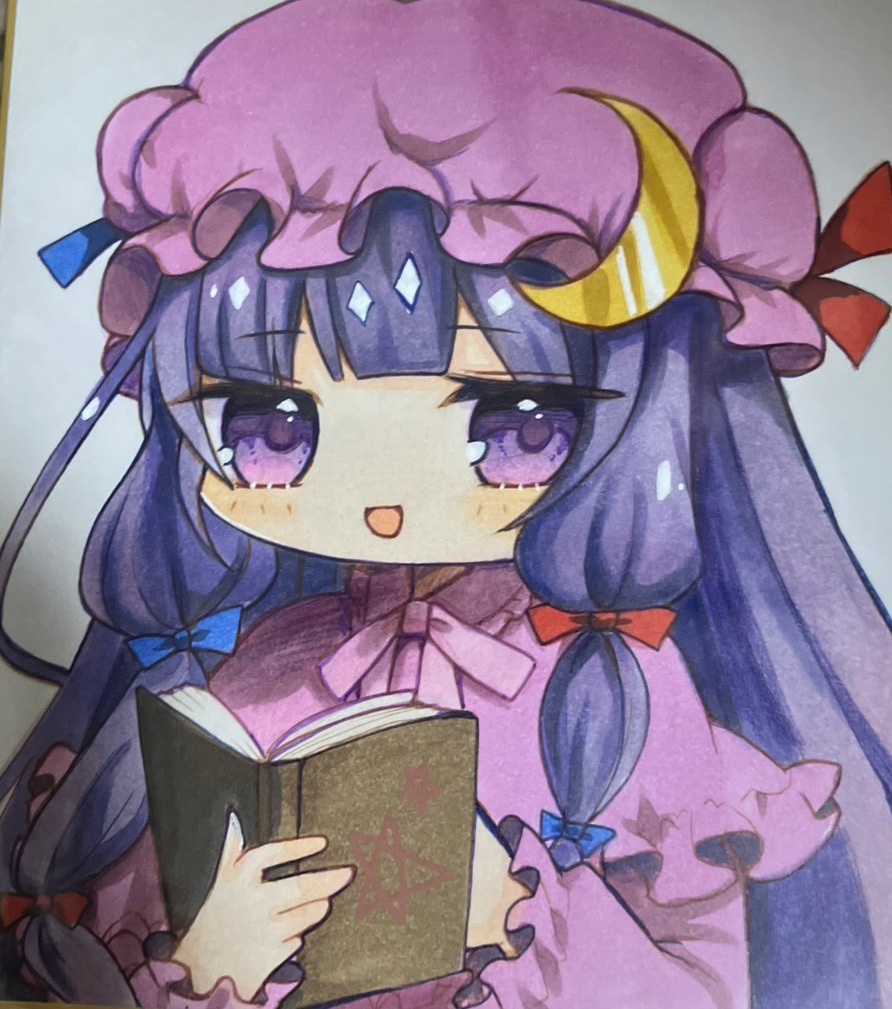 ☆東方project 手書き色紙  パチュリー・ノーレッジ☆