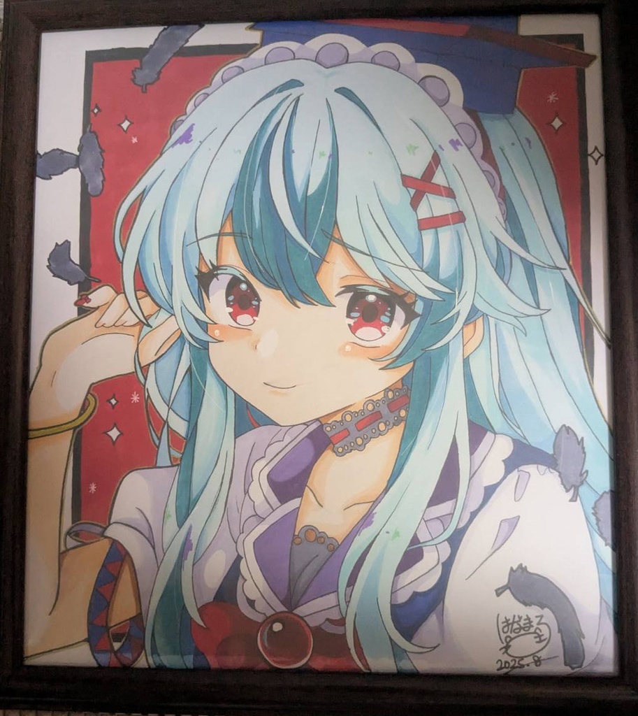 ☆東方project 手書き色紙 上白沢慧音☆